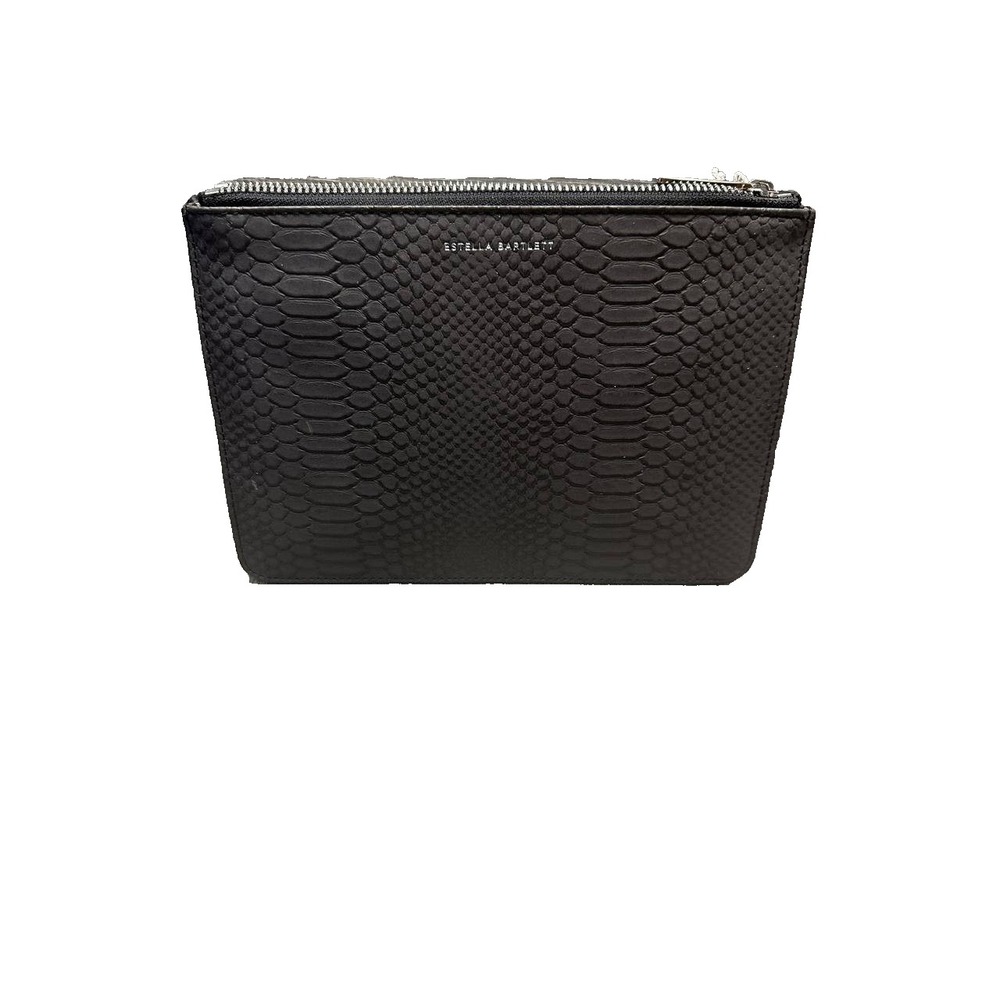 Estella Bartlett Black Snake Print Medium Pouch Bag B000395